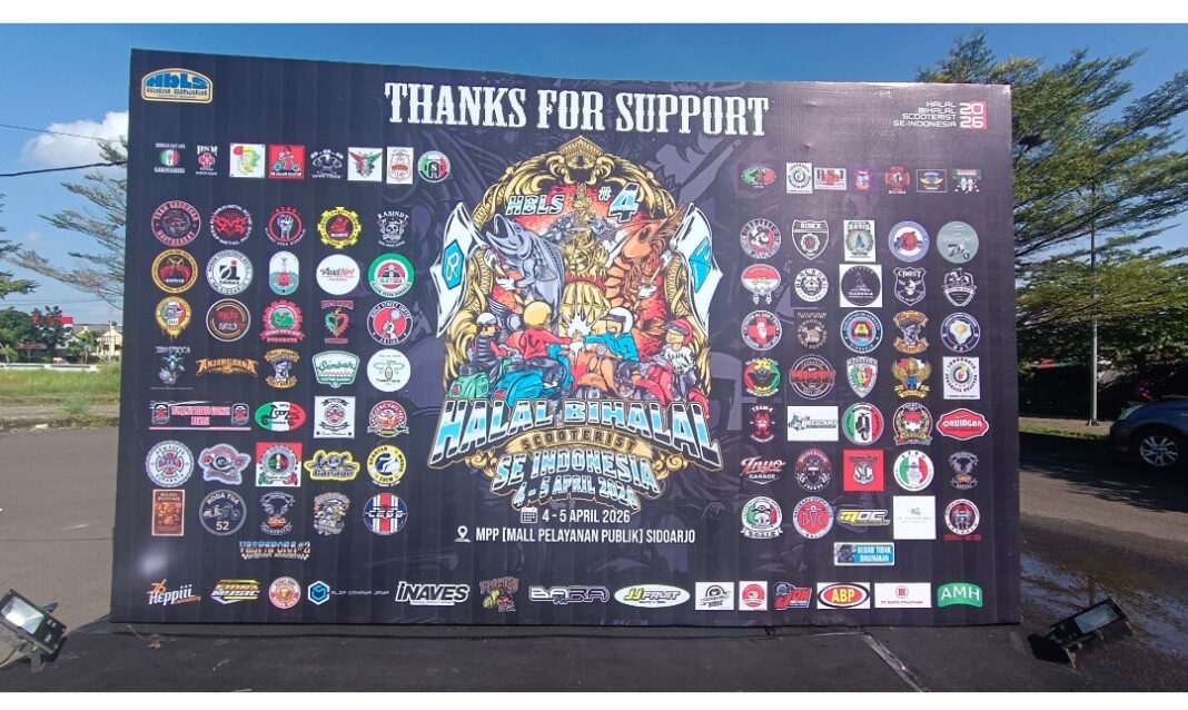 RATUSAN CLUB VESPA RAMAIKAN HALAL BI HALAL NASIONAL, SCOOTERIST DI SIDOARJO 2036