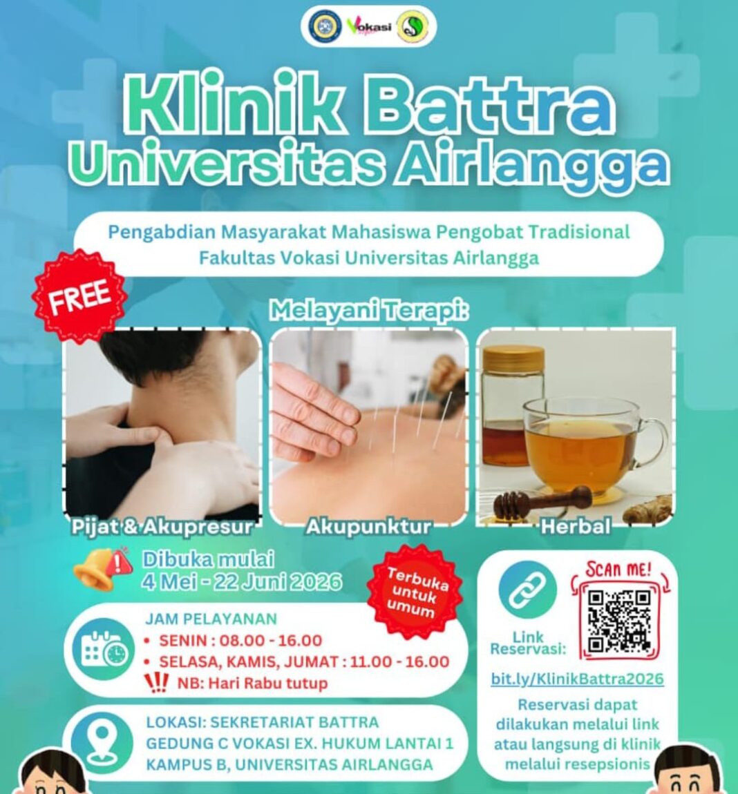DALAM RANGKA HUT SURABAYA KE 733,KLINIK BATRA UNAIR ADAKAN PELAYANAN GRATIS