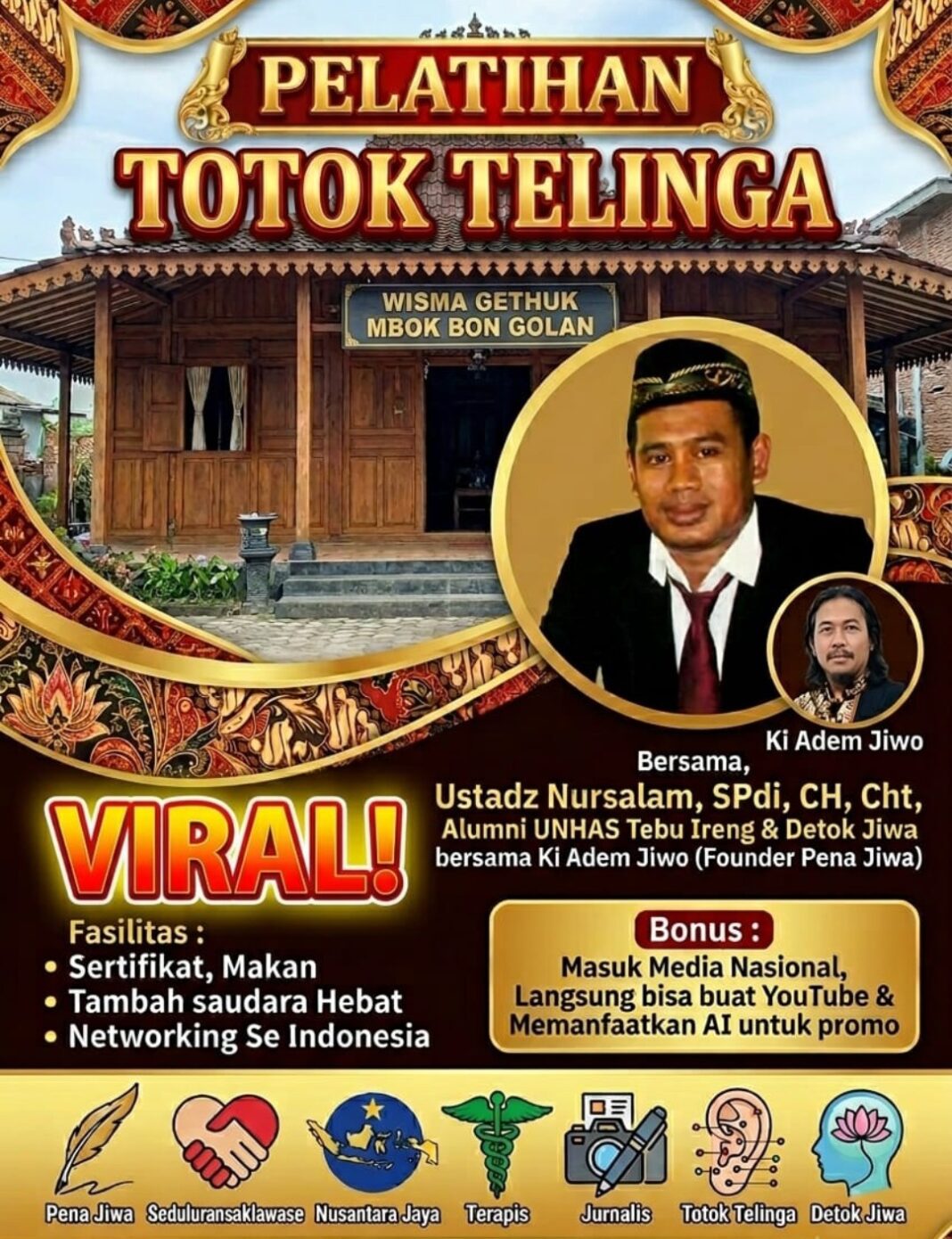 MASTER TOTOK TELINGA & DETOK JIWA HADIR DI KOTA REOG PONOROGO MASTER TOTOK TELINGA & DETOK JIWA HADIR DI KOTA REOG PONOROGO