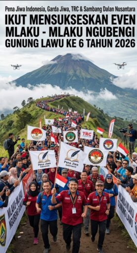 PENA JIWA, GARDA JIWA, TRC & SAMBANG DALAN NUSANTARA, IKUT SUKSESKAN MLAKU BARENG, NGUBENGI GUNUNG LAWU PENA JIWA, GARDA JIWA, TRC & SAMBANG DALAN NUSANTARA, IKUT SUKSESKAN MLAKU BARENG, NGUBENGI GUNUNG LAWU